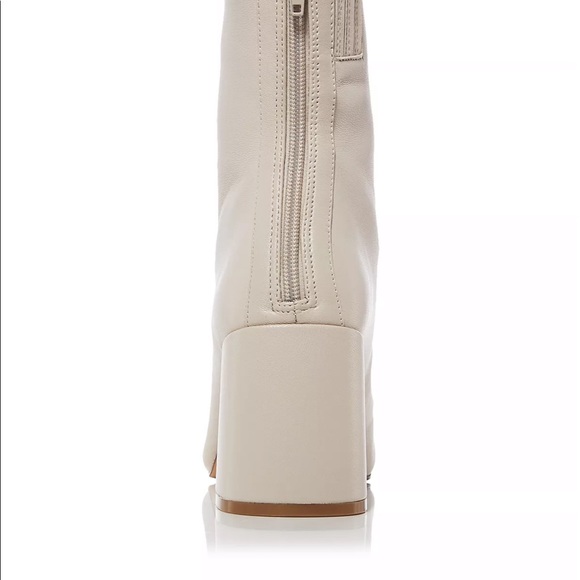 Aqua Juno Leather Square-Toe Booties - Picture 8 of 10